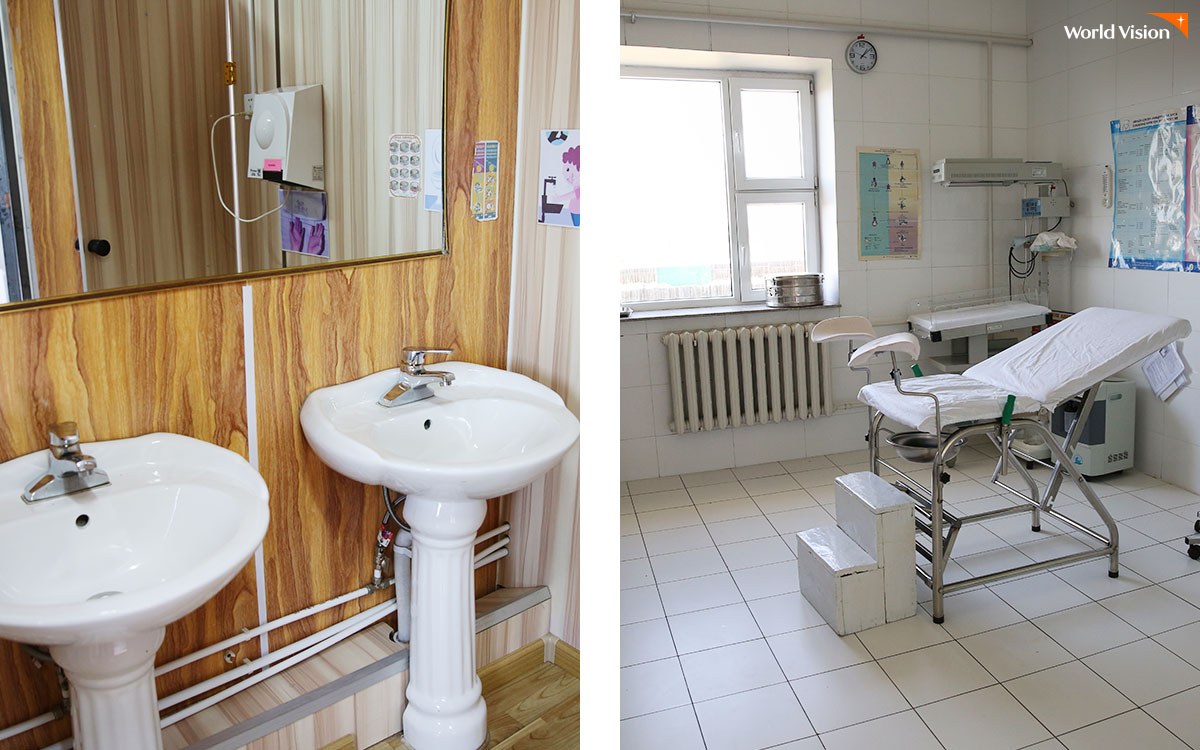 (좌) 외관도 깨끗하지만 내부는 더욱 위생적인 호튼트 학교의 화장실. 화장실 관리는 학생과 선생님이 순서를 정해 자율적으로 진행한다. (우) 아기 출산을 위한 분만실
