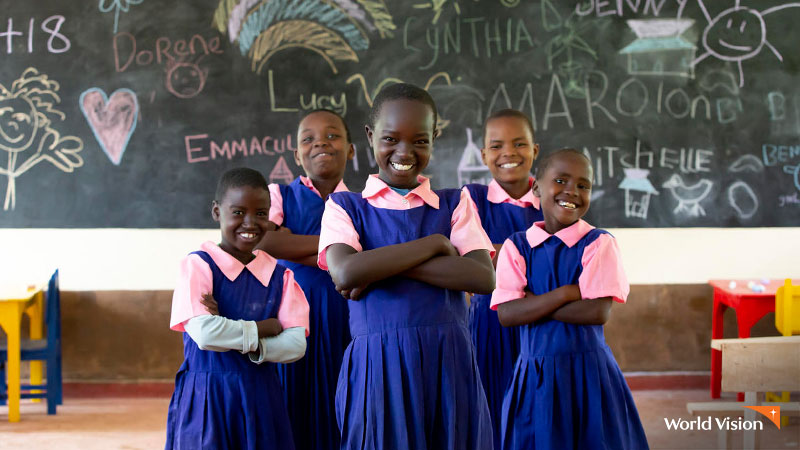 공부하는게 즐겁다는 케냐의 후원아동들. 사진