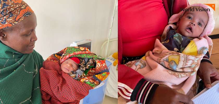 카라투지역 통합모자보건사업에서 지원한 보건시설에서 건강하게 태어난 아기들
